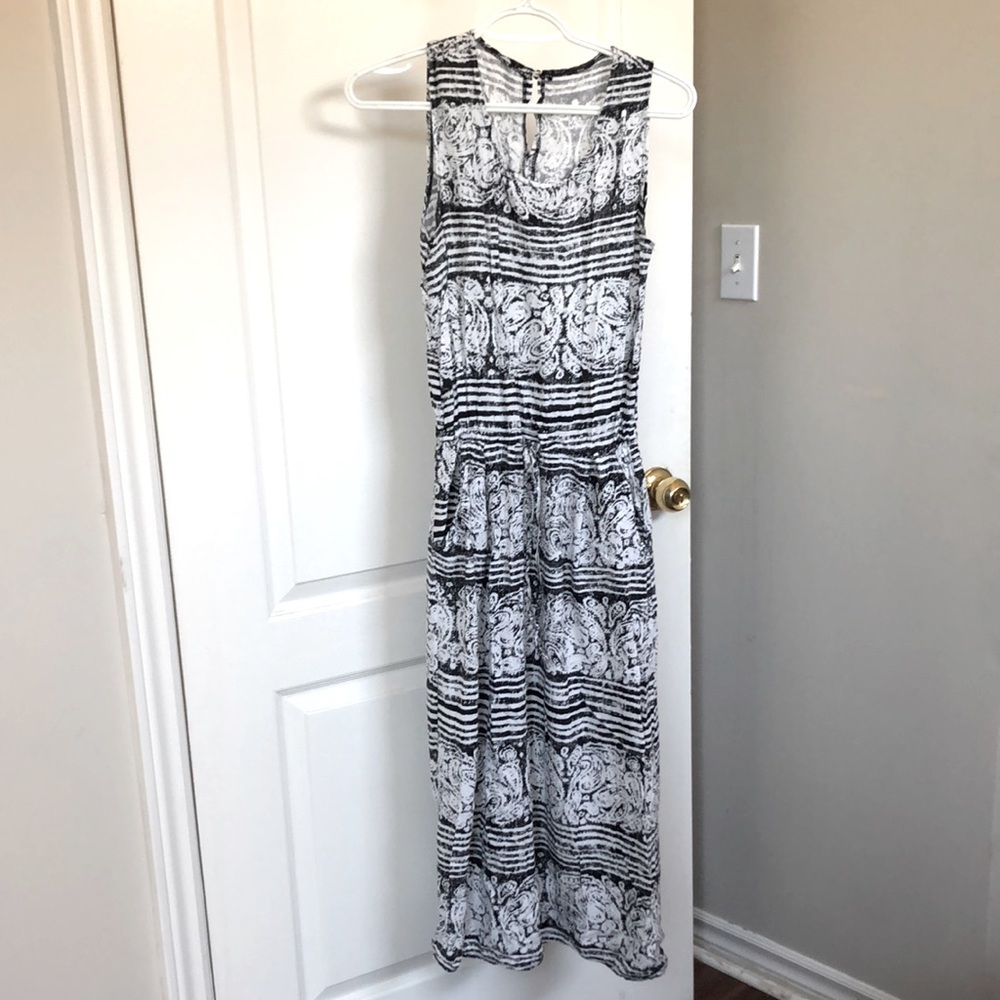 White & Black maxi dress